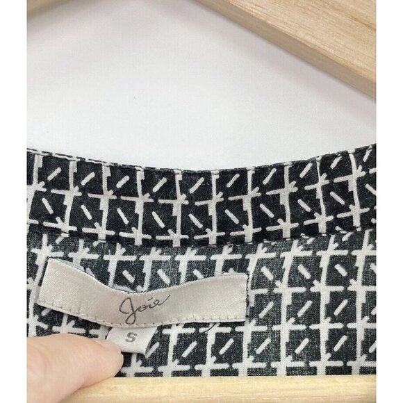 Joie Women’s Geometric Lightweight (Cotton?) Black & White Print Size Small - Picture 9 of 9